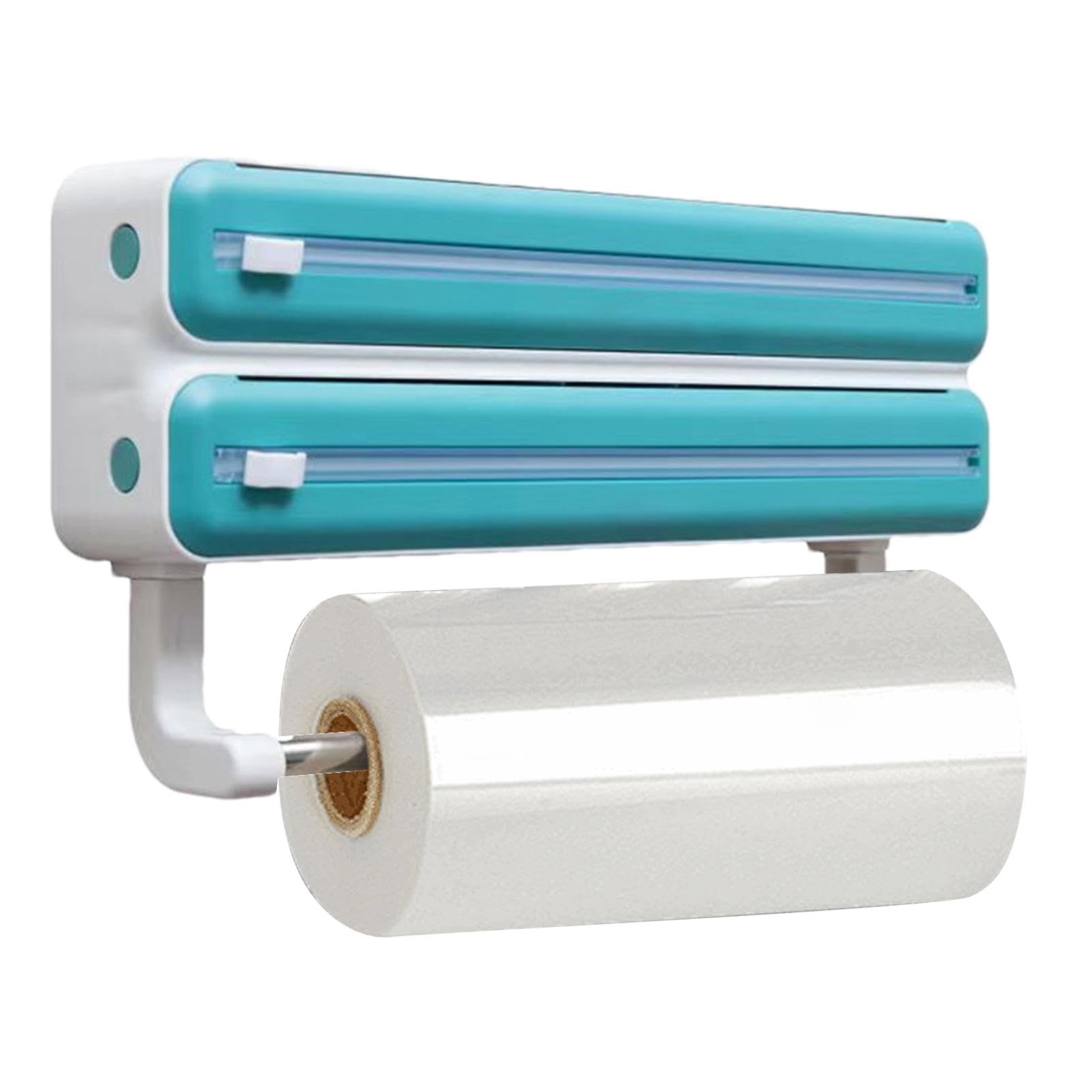 Porta Rotoli Da Cucina 3 In 1 - Per Pellicola, Alluminio E Carta Forno, Con Taglierina - Foto 1