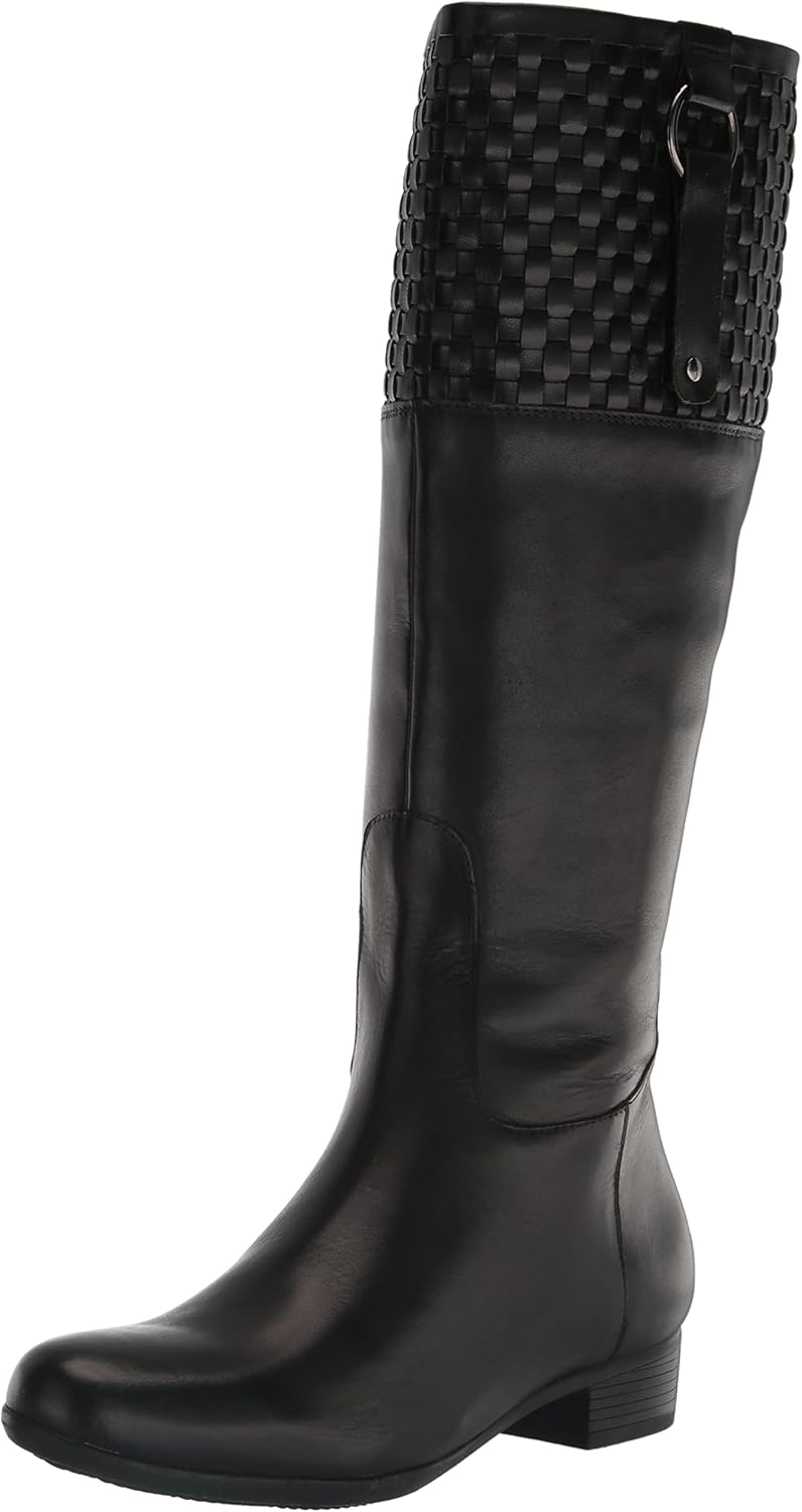 Trotters Women's Morgan Knee High Boot, Black, 9 Wide