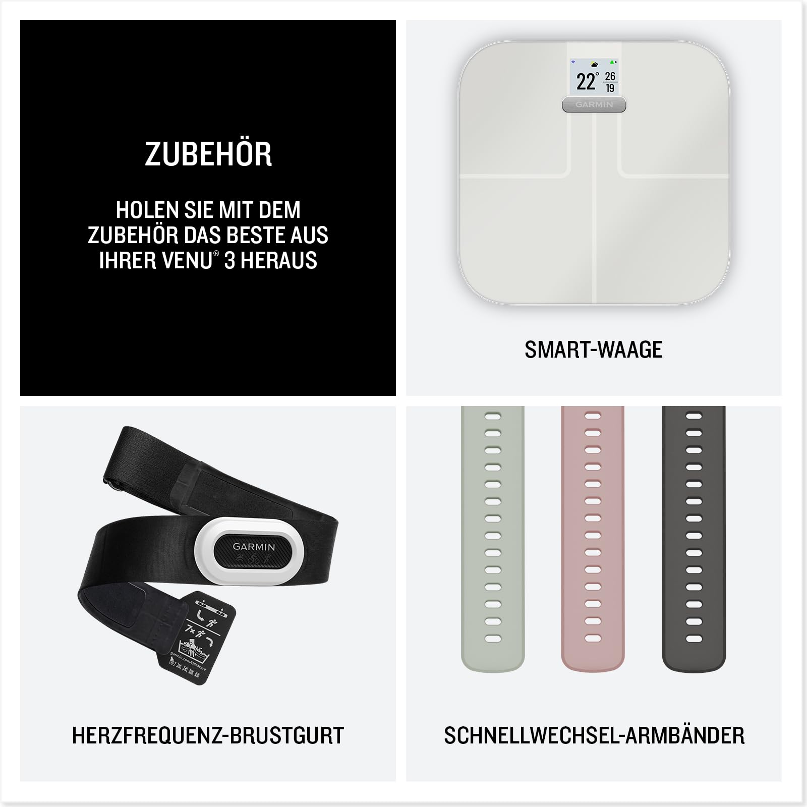 Garmin Venu 3 45mm – Fitness-Smartwatch, 1,4" AMOLED-Touchdisplay, bis zu 14 Tage Akkulaufzeit, 30+ Sport-Apps, Bluetooth Telefonie und Sprachassistenz, Music, GarminPay, Rollstuhlmodus Ansicht 6