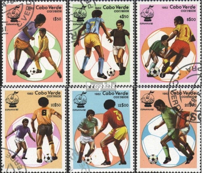 Prophila Collection Cabo Verde 458-463 (Completa.edición.) Usado 1982 Copa del Mundo (Sellos para los coleccionistas) fútbol