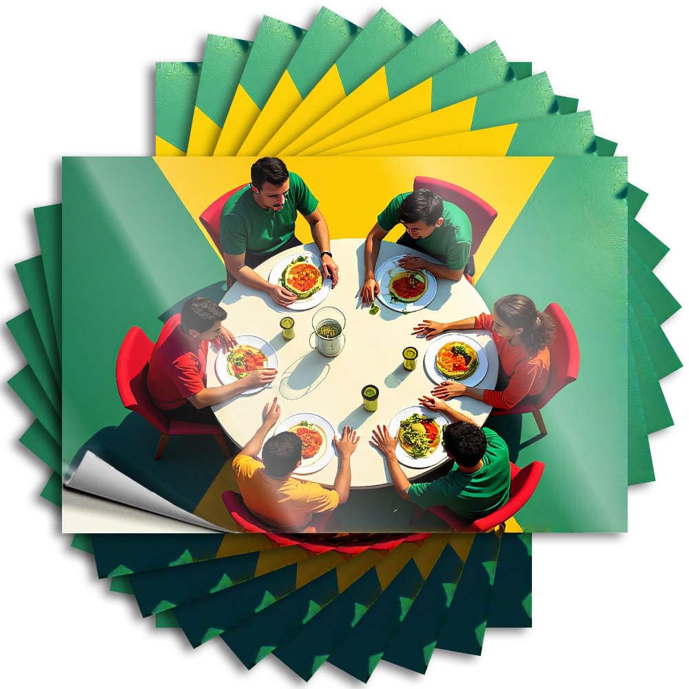 Front Door Decorations Football Stickers - A Group of Friends Enjoying A Meal Together. Window Waterproof Vinyl Sticker(12X18CM)