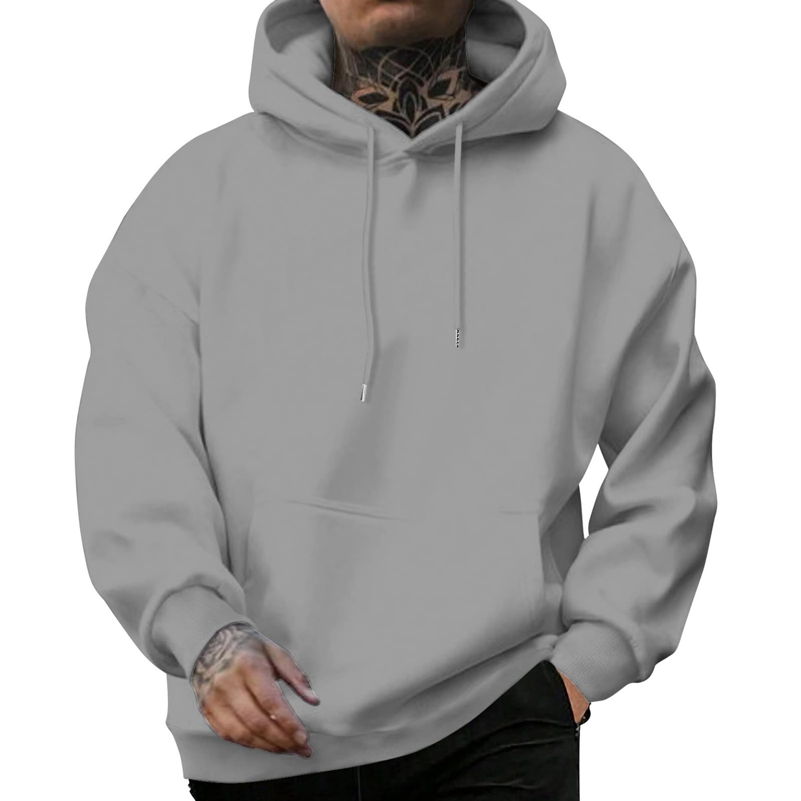Pull over col arrondi jaune confortable pour affronter le froid du matin - 6