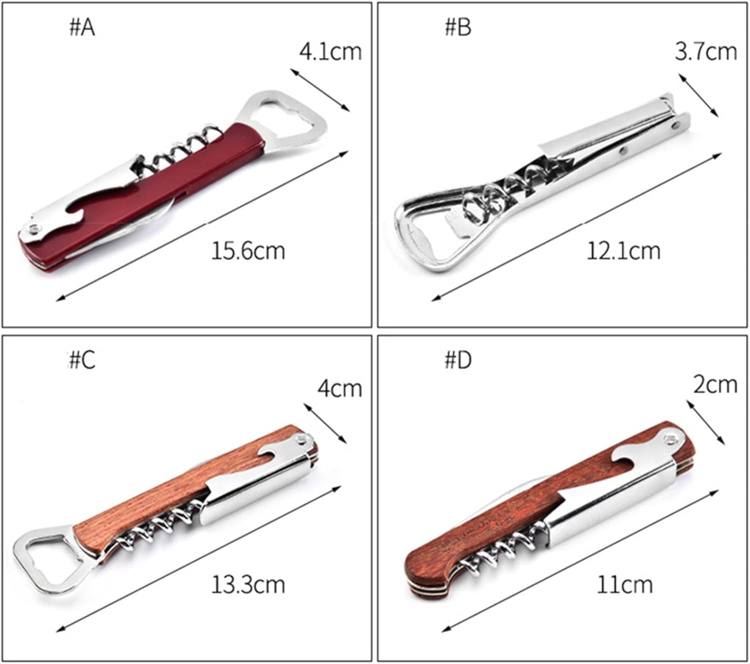 Can Opener Manual Stainless Steel Opener Beer Can Opener Bottle Opener Corkscrew Cap Bottle Openers Bar Tools (Color : C) (D)