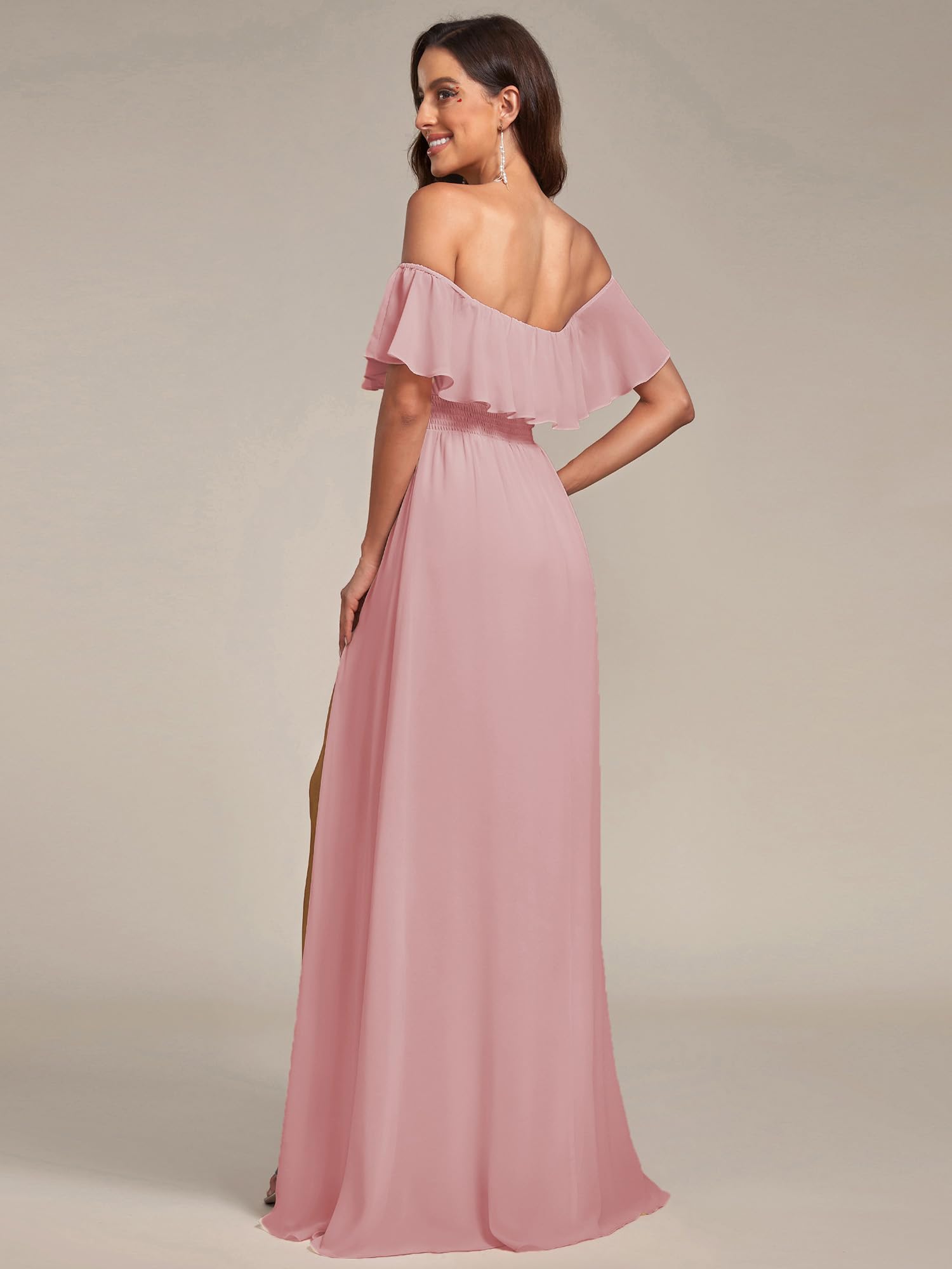 Ever-Pretty Fendue Robe de Demoiselle d'honneur Soirée Femme Longue Cérémonie ES00969-P