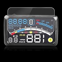 Vista 5 de Universal 5.9 "Coche HUD Display MPH/KM/h Over Speed Limit Advertencia Plug and Play Proyector de parabrisas con película para coches con OBDII