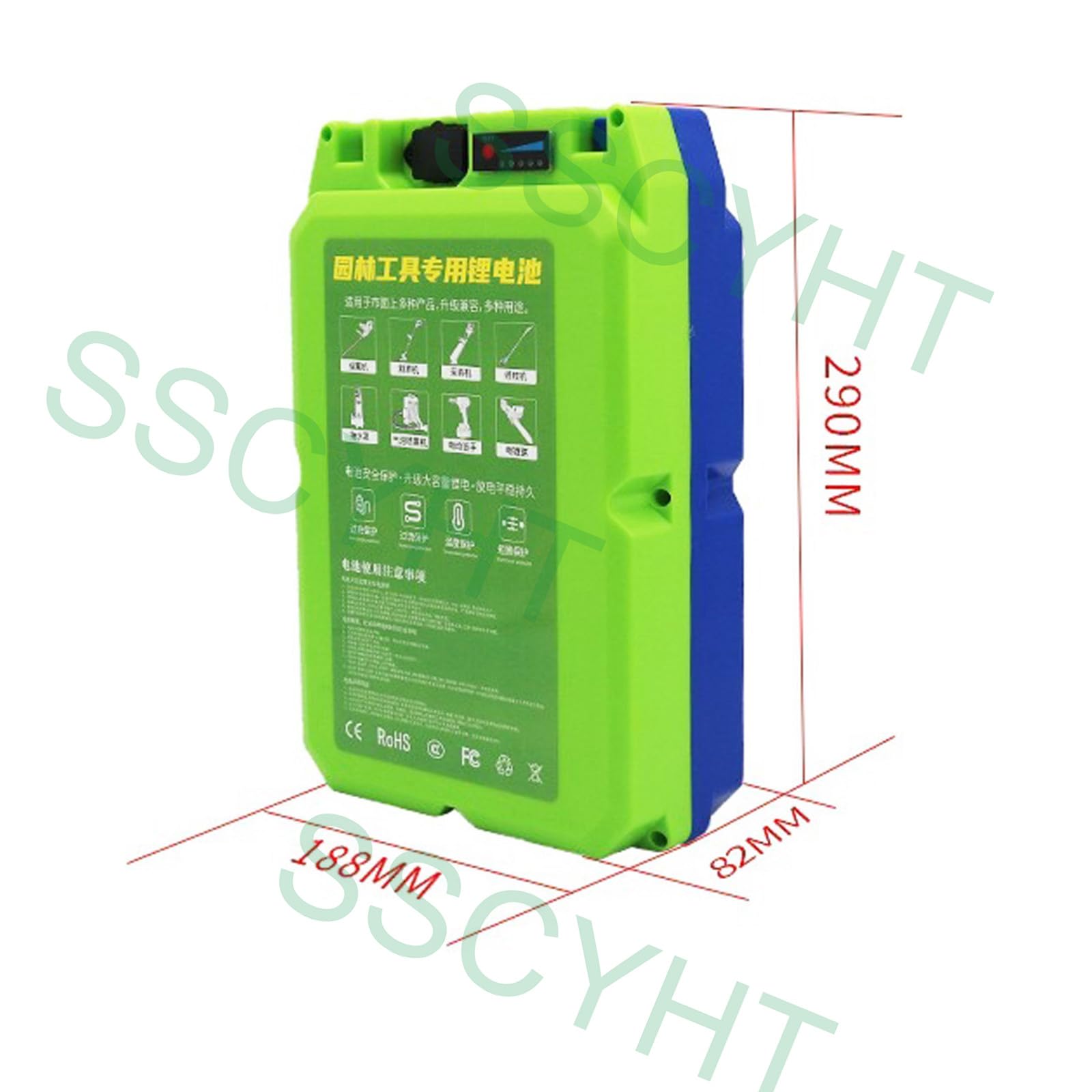 Batería Litio dedicada para Herramientas jardín 24V 30Ah batería Iones de Litio 48V 24V 20Ah 16Ah 12Ah con Cargador para recolector de té batería Repuesto cortacésped eléctrico