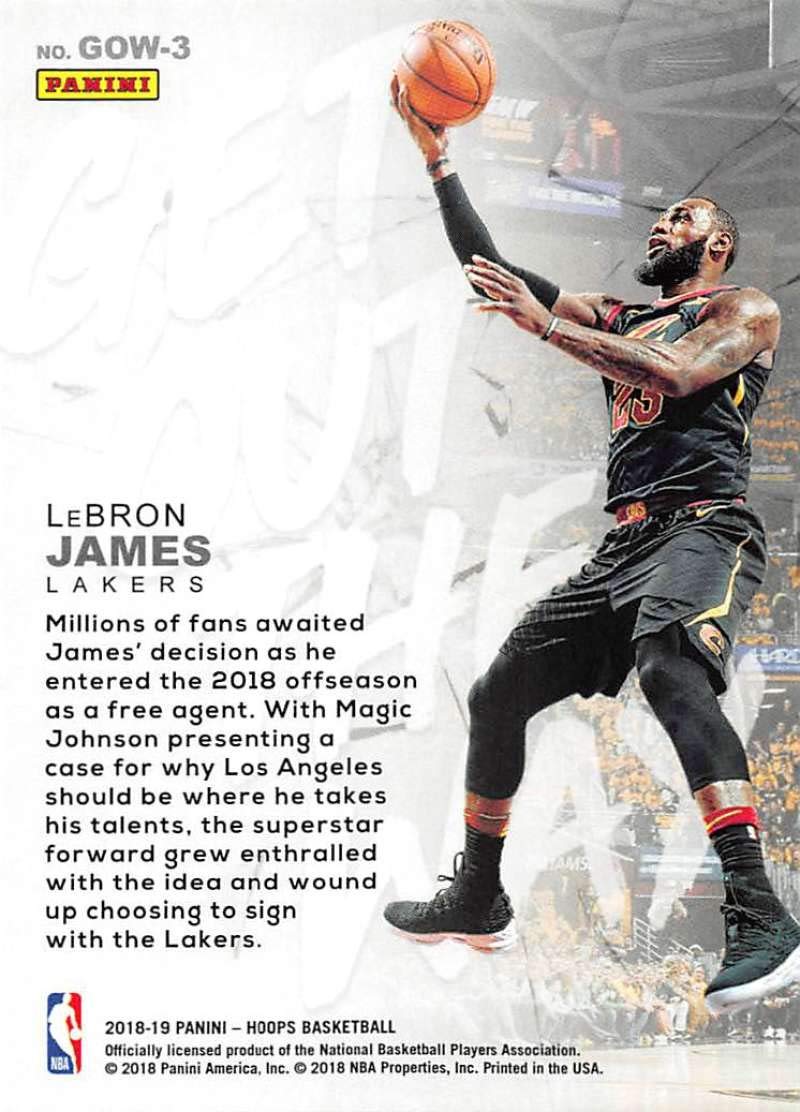 Amazon.com: 2018-19 Hoops Get Out The Way #3 LeBron James NBA