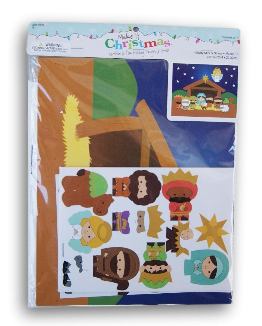 Make it Christmas Nativity Sticker Scene Set - Pack of 12
