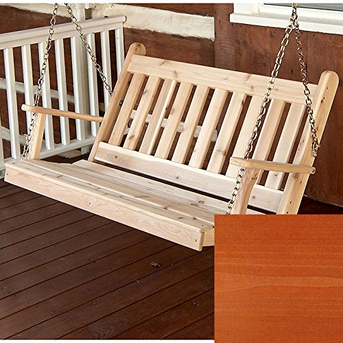 A&L Furniture Co. Traditional English Red Cedar Porch Swing ......