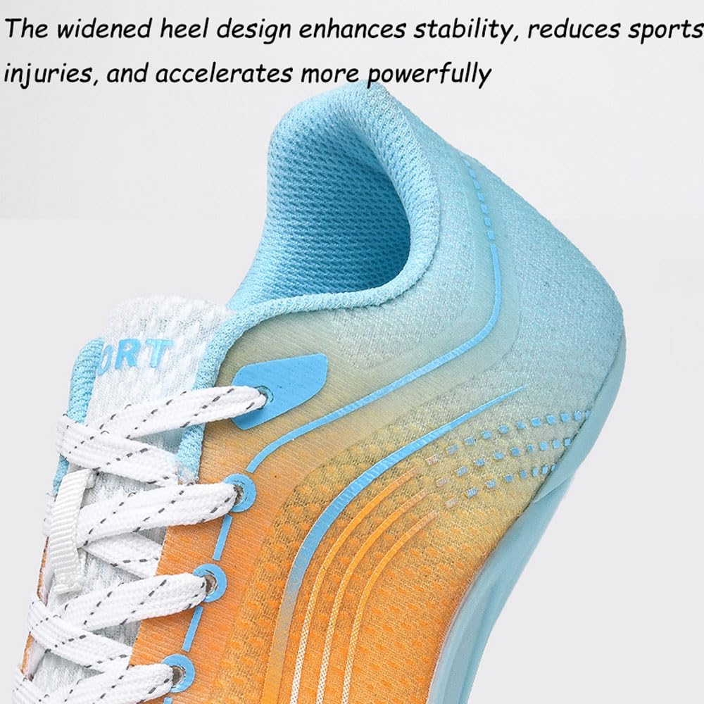 Zapatillas de atletismo con clavos Sprint, amortiguación con placa de carbono, 7 clavos, malla, transpirables, antideslizantes, ligeras, unisex, para mujer, hombre, atletismo, carreras, 35-44 EU