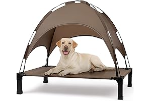 Heeyoo Elevated Dog Bed with Canopy