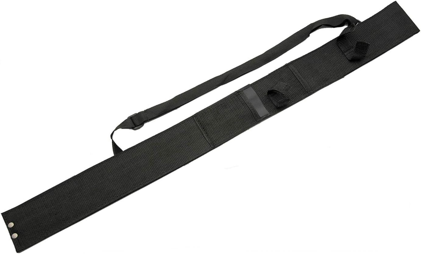 SZCO 28" Ninja Sword Set – Blue & Black Stainless Steel Blade with 2 Throwing Knives – Full Tang Combat Machete with Nylon Sheath – Tactical Katana with Wrapped Handle
