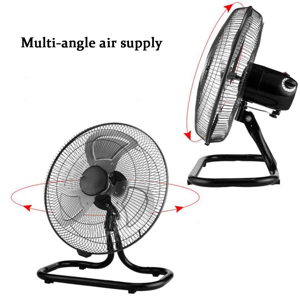Ventilador de suelo industrial de alta velocidad con cabezal ajustable, potente circulador de aire frío para gimnasio, hogar y refrigeración de fábrica