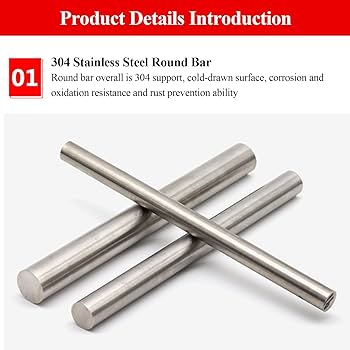 Amazon.co.jp: ステンレス丸棒 5個 304 ロッド 長さ 200mm、金属