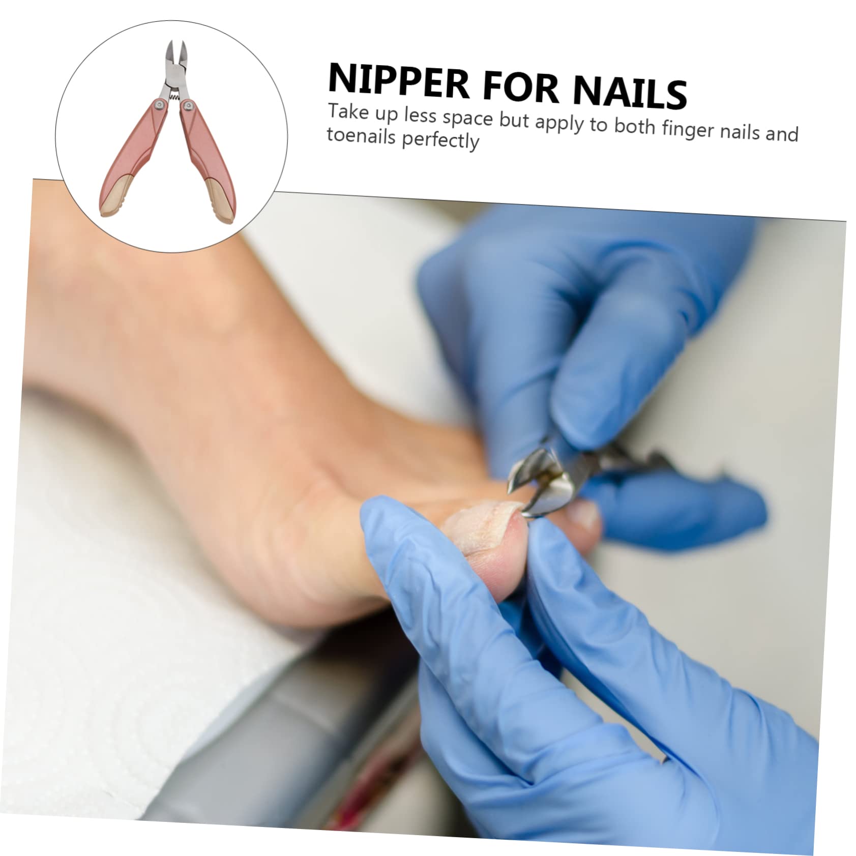 SHERCHPRY 1Pc Professional Portable Cuticle Nipper Stainless Steel Manicure Tool for Fingernails Toenails Lightweight Design Finish for Precise Clipping