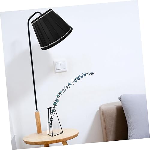 Miniatura 8 de Pantalla de lámpara plisada de tela plisada con clip en la bombilla de barril de luz plisada de hongos para mesa, lámpara de pie y lámpara colgante