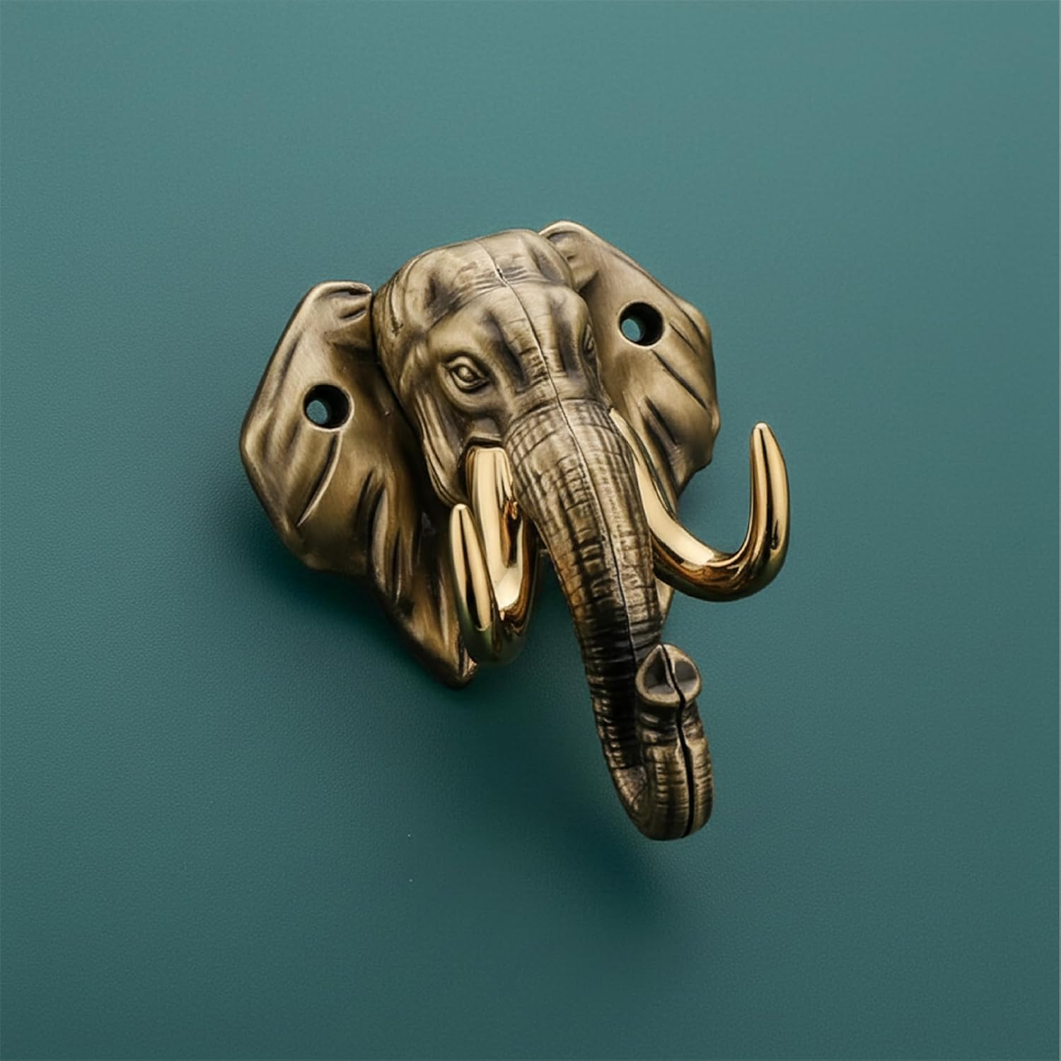 Fittingo Decorative Elephant Key Holder/Vintage Stylish Wall Hook/Key Holder for Home Decor/Key Stand for Home/Key Chain Holder for Home Wall - (Zinc) Brass Antique-image-22