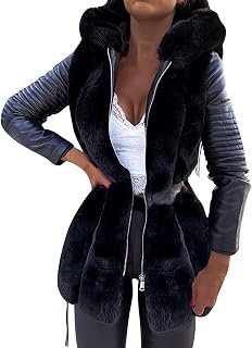 VJGOAL Winter Coats for Women Uk Women's Hoodie With Zip Fleece Jacket Warm Basic Hooded Jacket Causal Sweat Jacket With Hood Plush Jacket Hooded Jacket