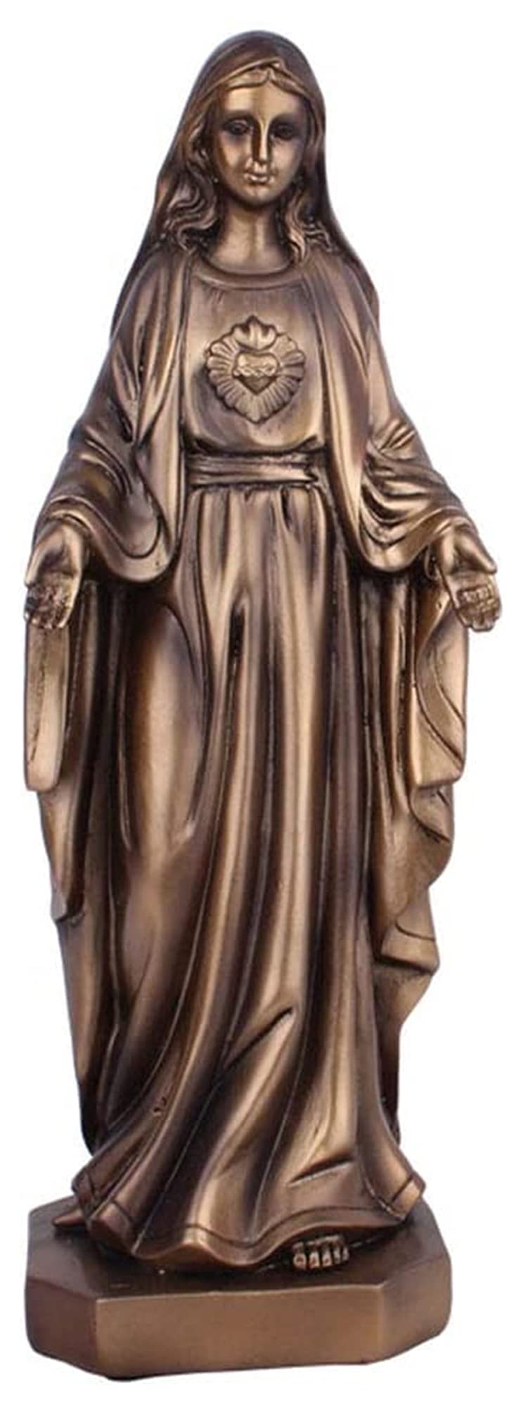 DWhuiFigurine Ornament Virgin Mary Religious Figurine Figure, Bronze Jesus Statue Sculpture, Collection, Resin, Ornament, Holy, Religious Gift, For Home Decoration