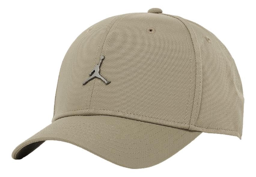 Jordan Rise Structured Metal Jumpman Hat Strapback Cap (US Alpha Medium Large Beige)