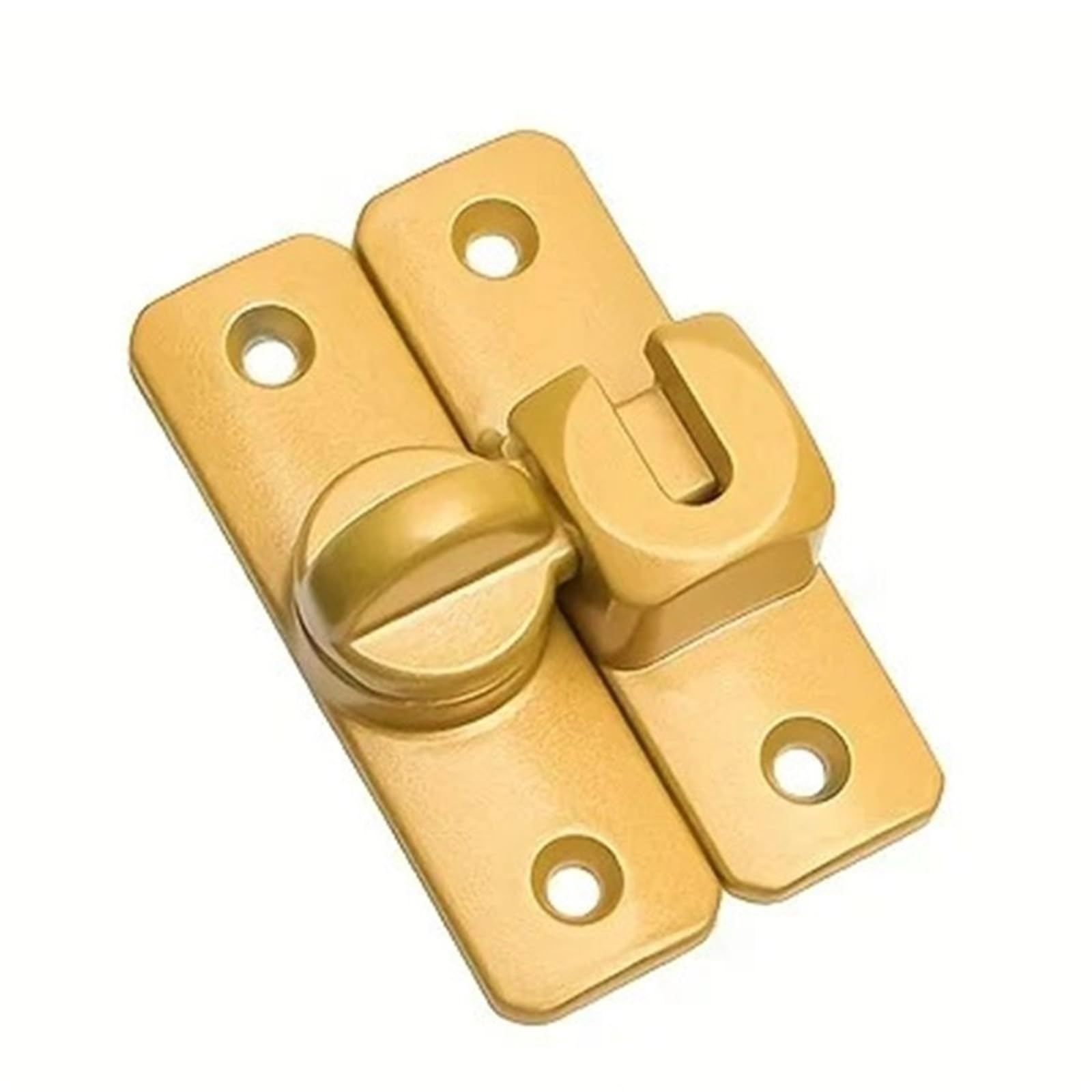 2PCS Door Lock Latch Bolts Home Security Heavy-Duty Zinc Alloy 90 180 Degree Sliding for Interior(Gold)