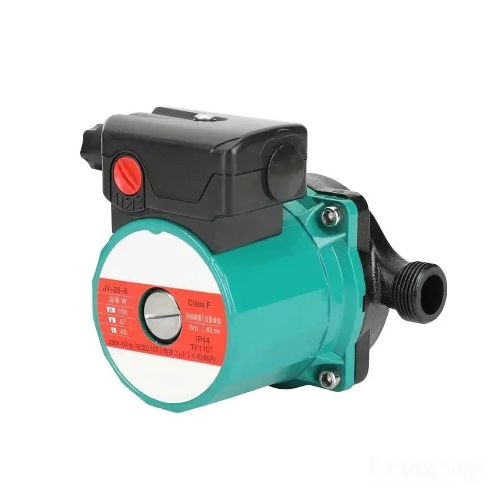 Bomba de circulación de agua caliente for calefacción doméstica, 220V, 100W, bomba de refuerzo ultrasilenciosa, calefacción Central, caldera, aire acondicionado(Pipe diameter 25mm)