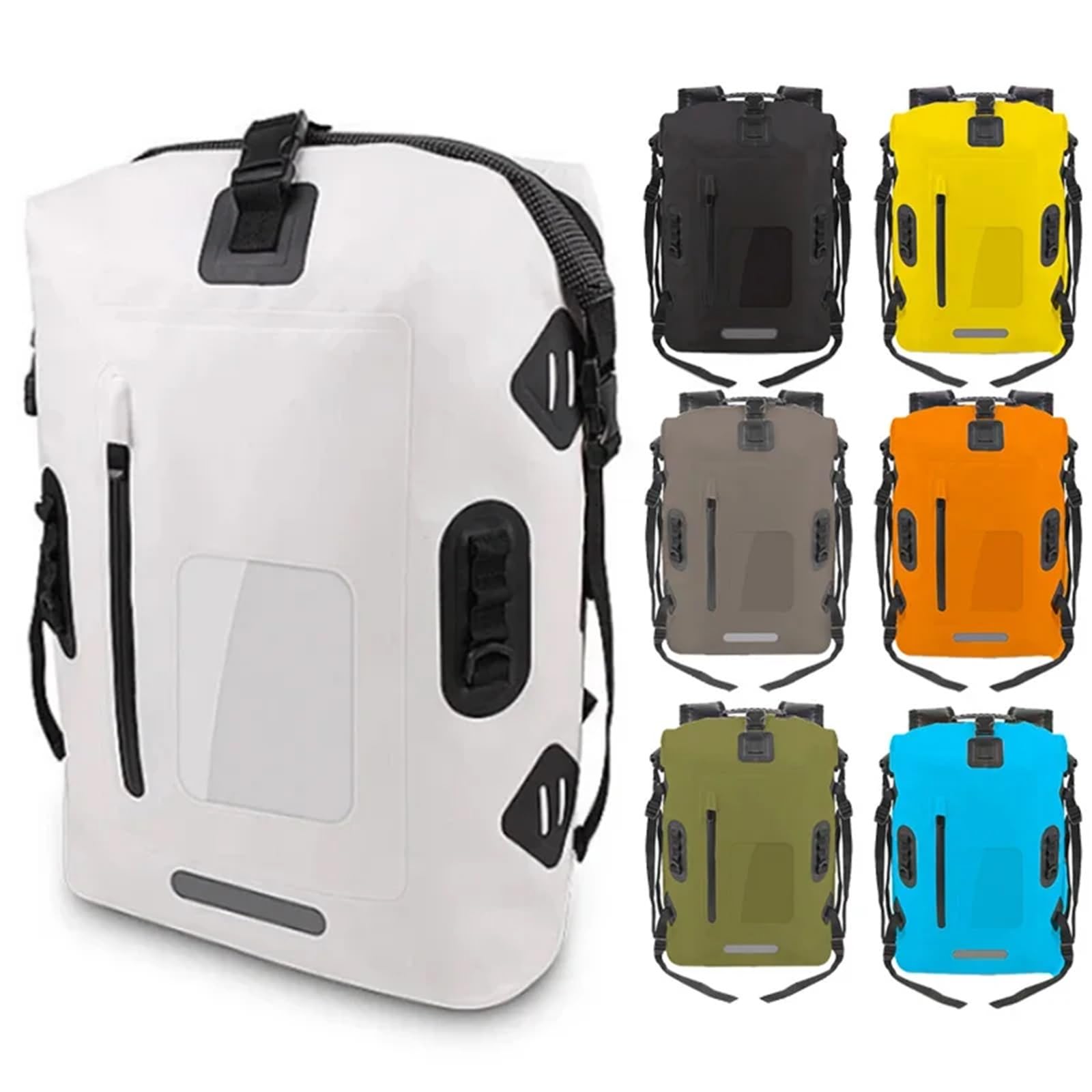 Bolsa Seca Impermeable Bolsa Impermeable de 30L for Deriva, Mochila for natación, Gran río, Trekking, Hombro, Buceo, Rafting, Canoa, Kayak, Bolsa Camping PVC(Black)
