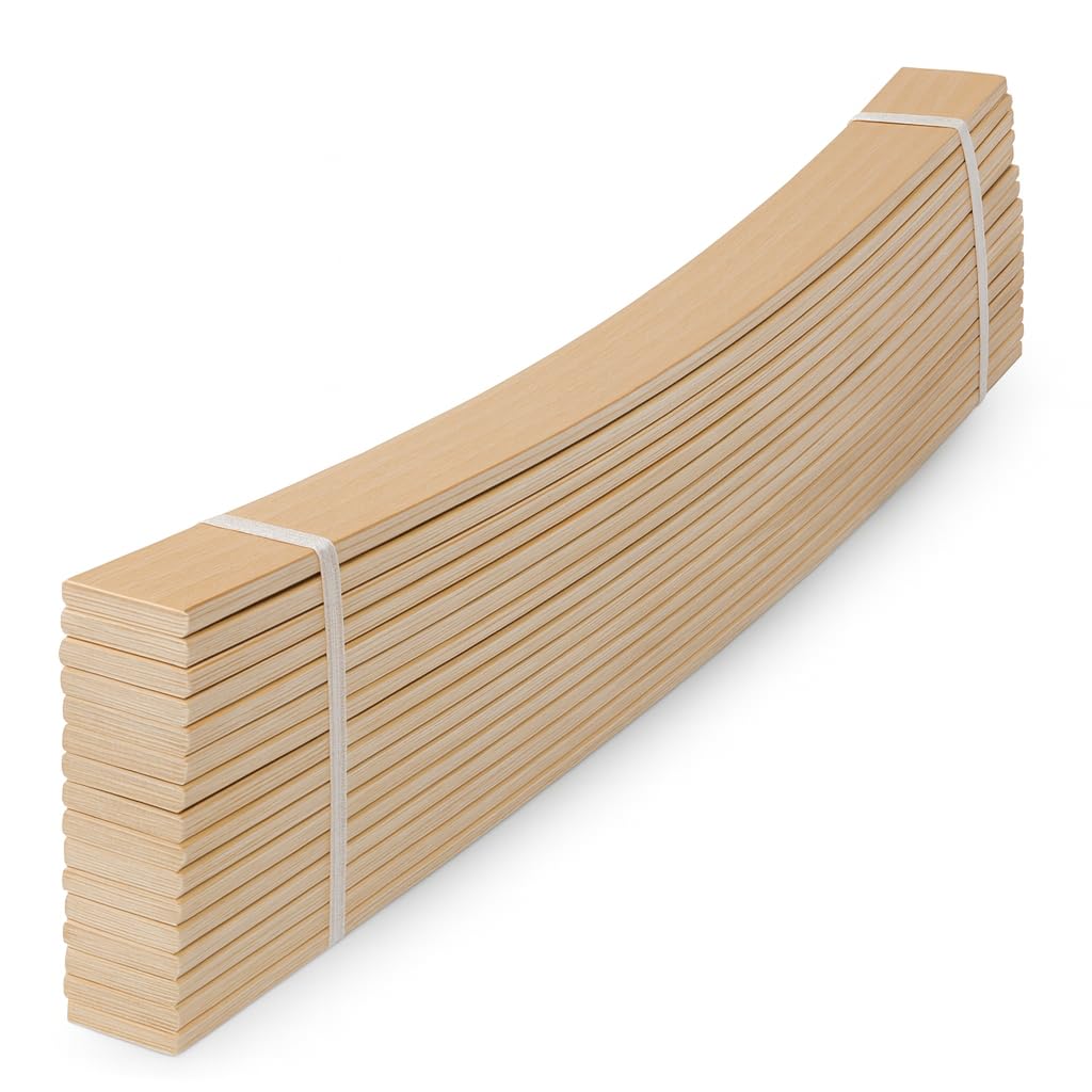 Generico 10 Listelli Curvati in Legno di Faggio - Ricambio Doga – 5,2 X 84 X 0,8 Cm
