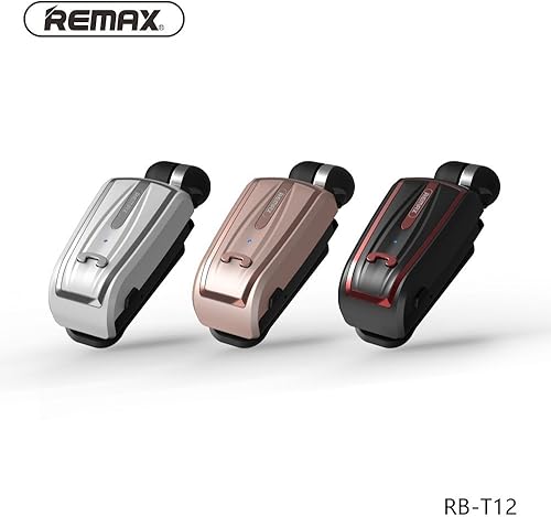 REMAX RB-T12 Bluetooth Headset Colore Nero-Rosso REMAX RB-T12 Bluetooth Headset Colore Nero-Rosso