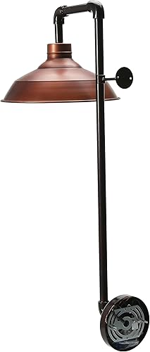 Miniatura 10 de Creative Co-Op EC0844 - Aplique de pared con pantalla redonda de metal, color negro