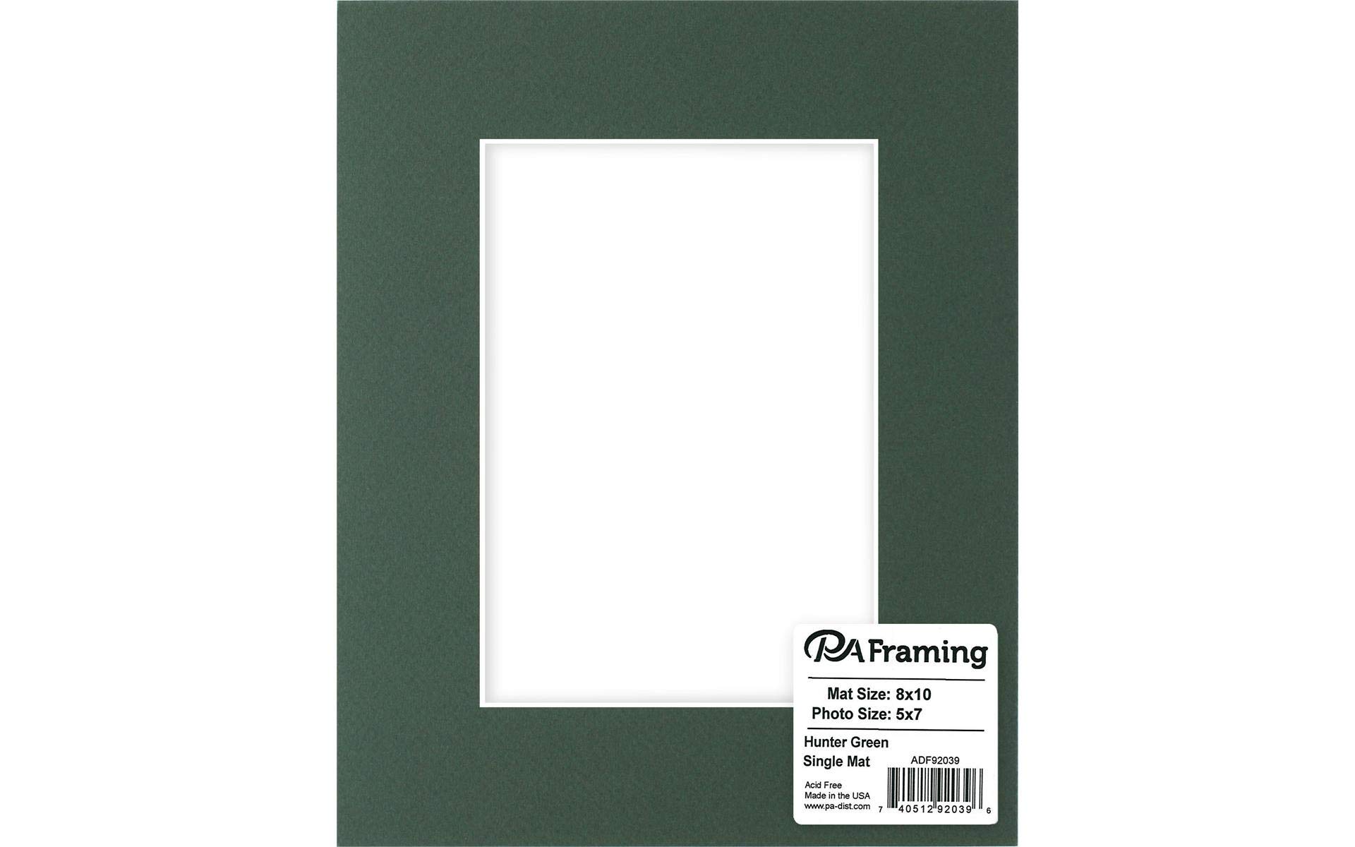 ADF Mat 8x10/5x7 WhtCore Hunter Green