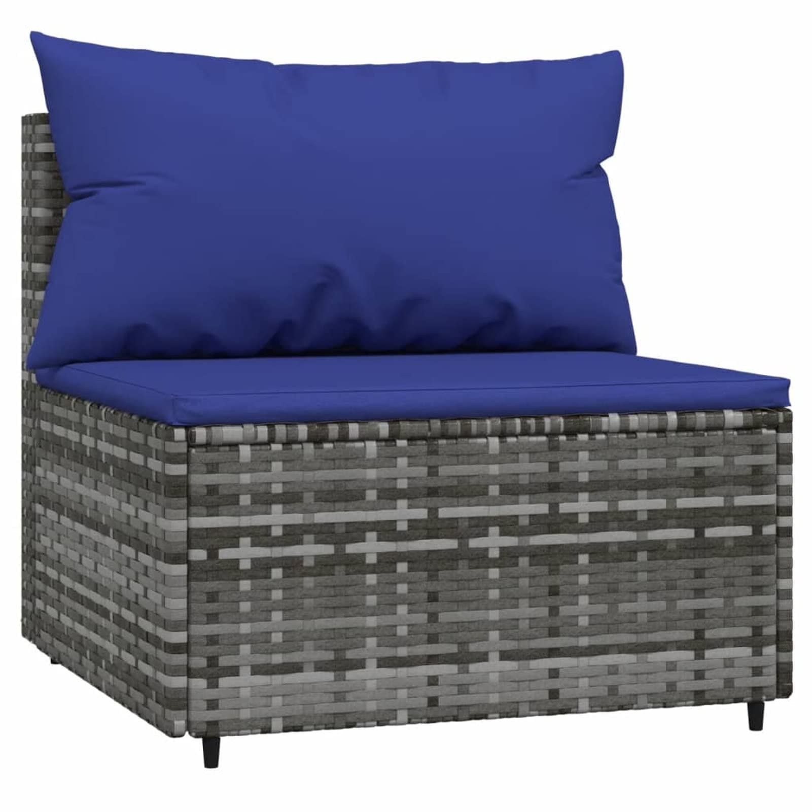 Gecheer 6 stuks tuinbanken van polyrotan met 2 voetsteunen, set van 4 stoelen met 2 schiereilanden, modulaire bank, bank met schiereilanden, tuinwoonkamer, outdoor woonkamer