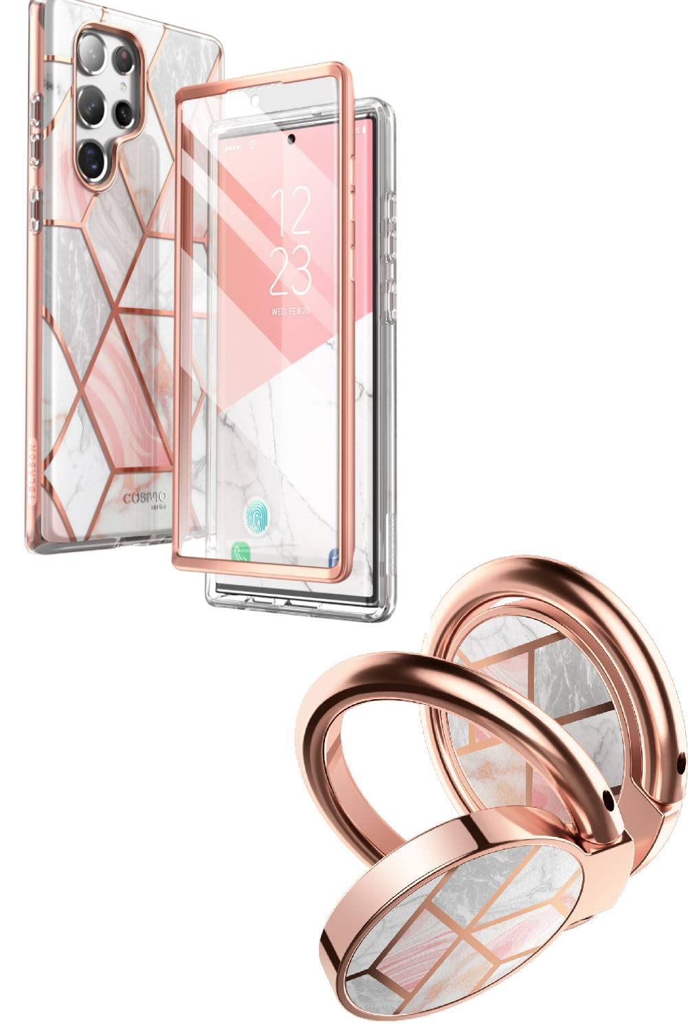 i-Blason Cosmo Designed for Samsung Galaxy S22 Ultra Case & Cell Phone Ring Holder
