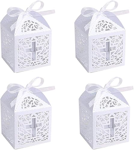 Miniatura 5 de Sohapy 50 cajas de dulces de papel kraft para dulces, caja de regalo, regalo de baby shower, decoración de cumpleaños, suministros de decoración de