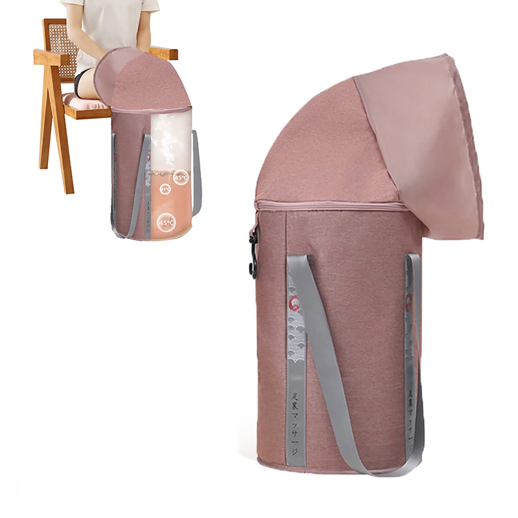 Bassine Pied Portable Étanche Seau Pliant Grande Capacité Seau Pliable Pour Tremper Voyage Pour Camping Randonné Pêche,Conception De La Bouche Du Faisceau,Fumigation Du Genou Entièrement Enveloppée (