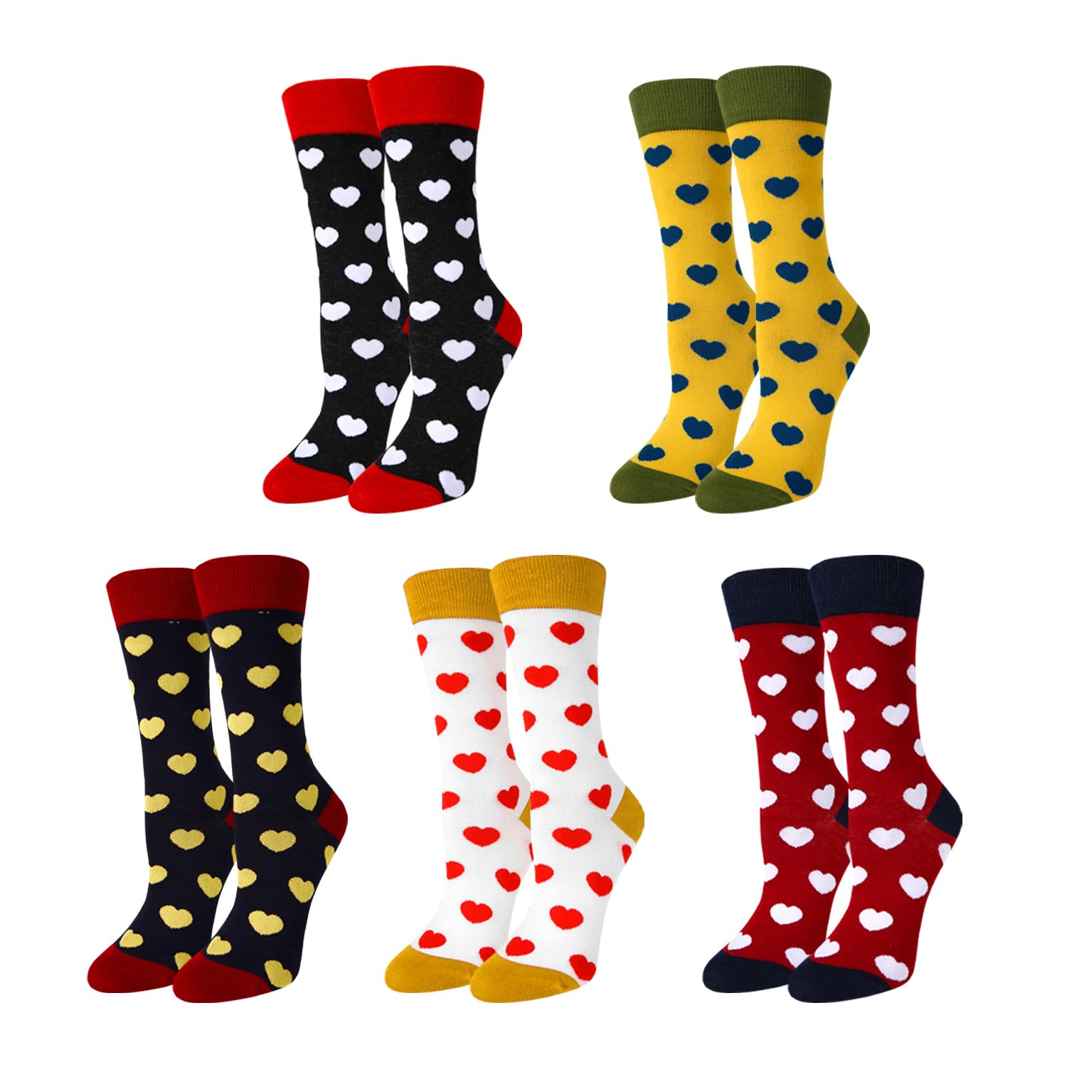 Benefeet Funny Colorful Crew Socks for Women & Girls, Size 5-9, Crazy Cotton Socks