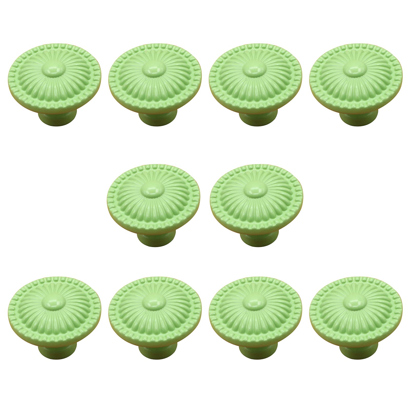 Boutons de placard en alliage de zinc durable | Finition verte pour meuble