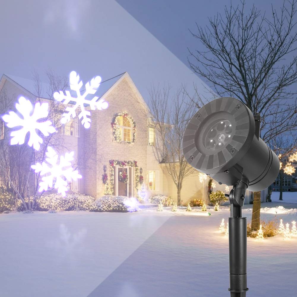 Chrees Proiettore a forma di fiocco di neve per esterni, IP44