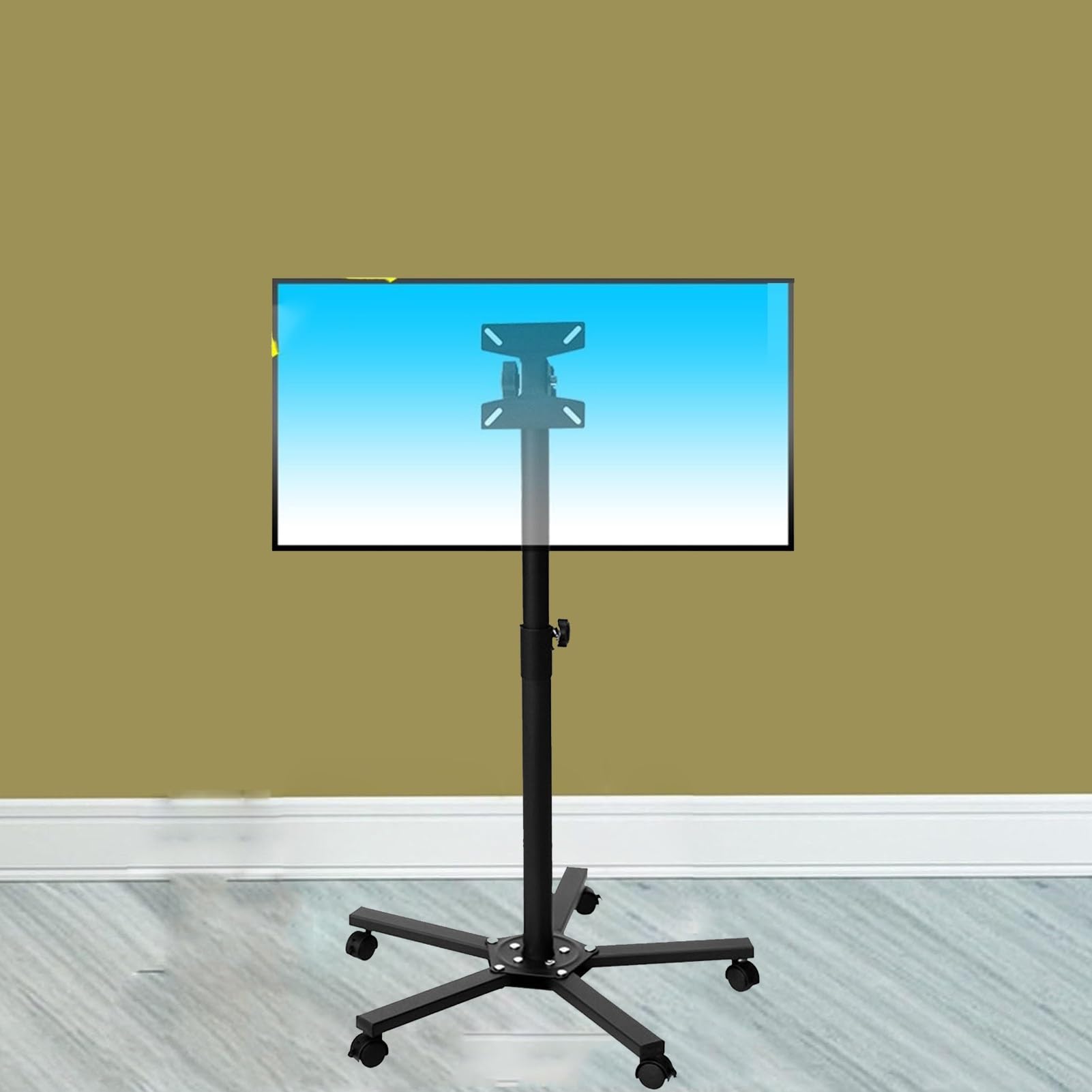 Support d'écran mobile à roulettes 14-27 pouces avec VESA 100x100 réglable