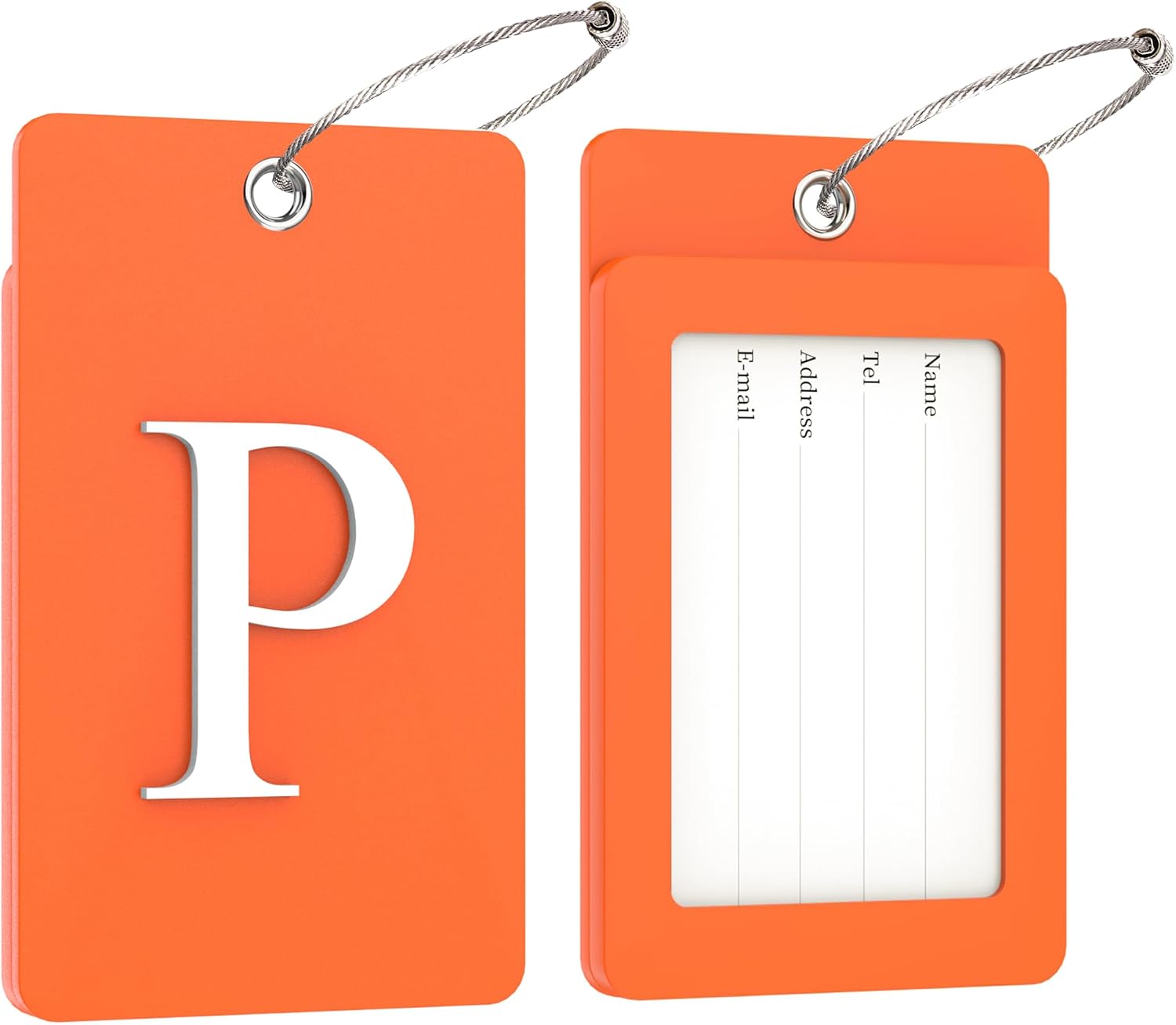 Gostwo 2 Pack Initial Luggage Tags for Suitcases Airplane Travel Essentials image 2