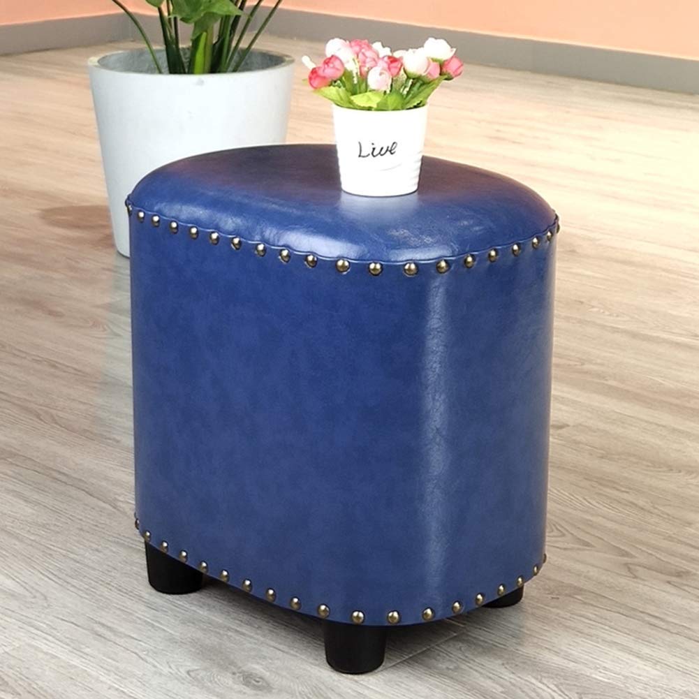 Faux Cuir Repose-Pieds Ottoman Compact pour Soulager vos Jambes et Gagner de l'Espace
