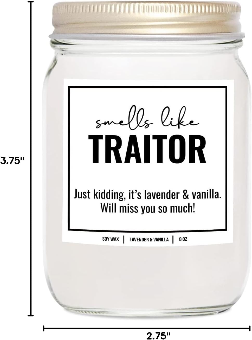 You Nique Designs New Job Candle for Women, 9 Ounces, Going Away Gifts for Coworker, Coworker Leaving Candle for Women, Farewell, Goodbye, All Natural Soy Aromatherapy Candles (Lavender & Vanilla)