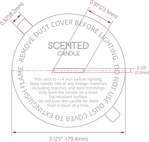 Miniatura 2 de CandMak Cubiertas antipolvo para velas, 160 piezas impresas de papel kraft con tapa antipolvo con lengüeta para hacer velas (3.125 pulgadas)