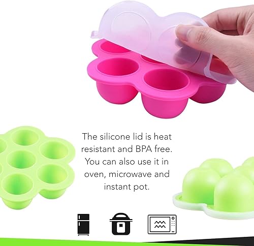 Miniatura 3 de GOKCEN's Moldes de silicona para mordeduras de huevo paquete de 2 accesorios instantáneos para ollas  Compatible con olla a presión Instant Pot de