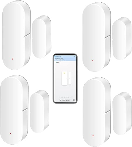 Miniatura 9 de Sensor de puerta WiFi: detectores inteligentes de puerta abierta/cerrada, sensor de ventana inalámbrico con alerta de notificación de aplicación,