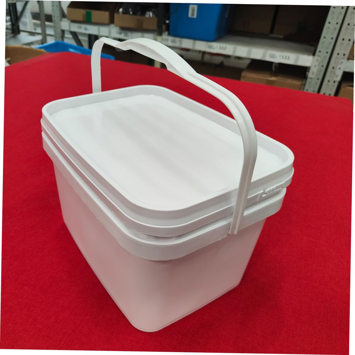 Secchio per Verniciare da 10 l in PP Bianco, Leggero e Facile da Trasportare, con Coperchio e Manico per Pittura e Miscelazione