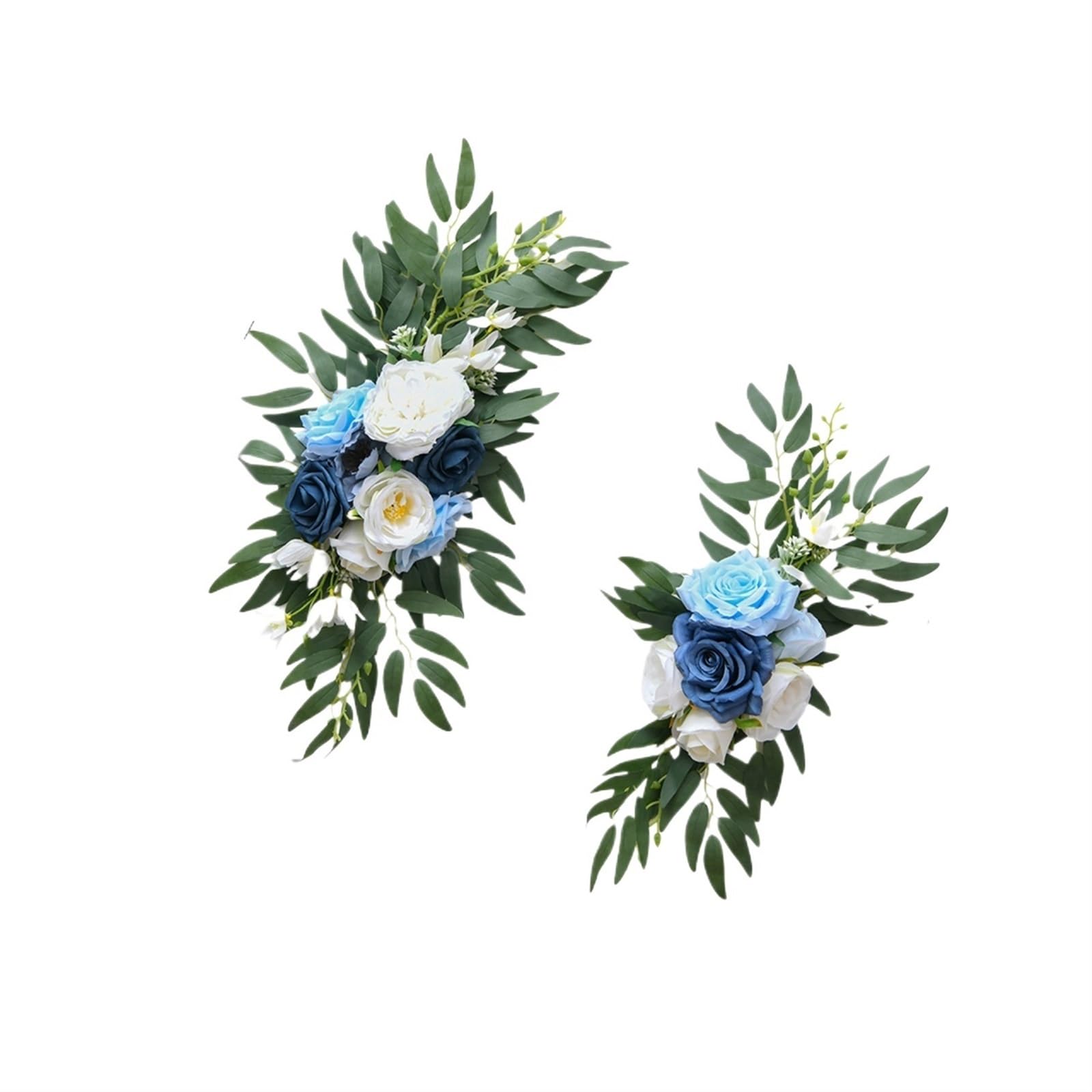 EKalgretrA Flower Arch 2Pcs Artificial Wedding Arch Flowers Kit Garlands Silk Floral Welcome Sign for Ceremony Party Reception(B BLue)