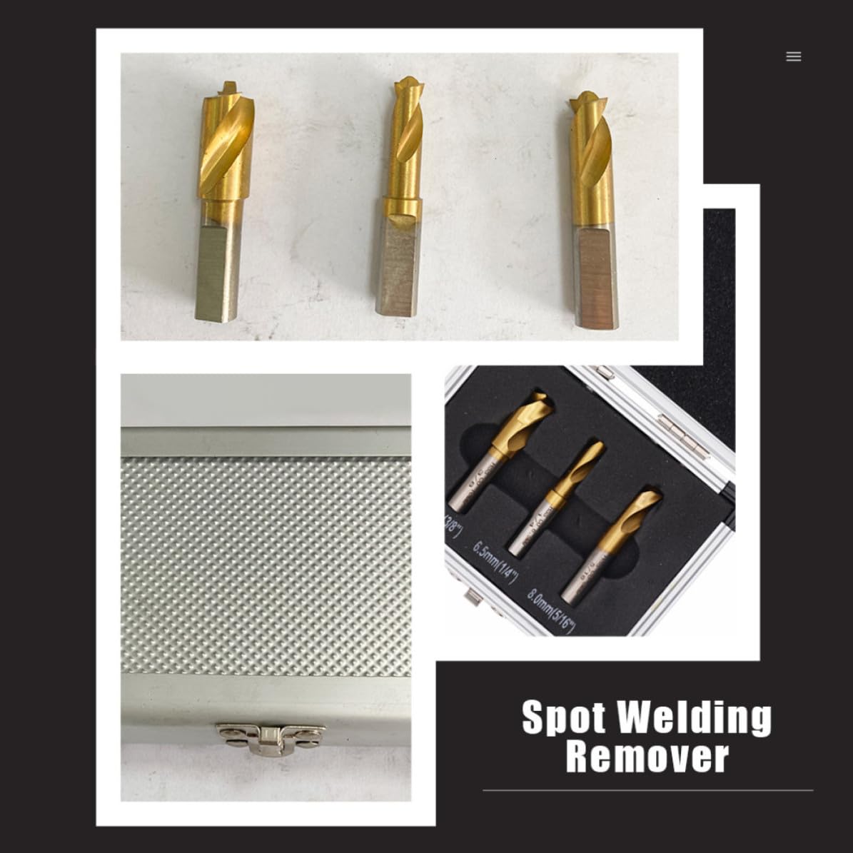 DECHOUS Professional Spot Welding Drill Bits Set 6.5mm 8mm 10mm High-Speed Steel with Cobalt for DIY Welding Operations, Efficient Cutting Resistance and Long-Term Service