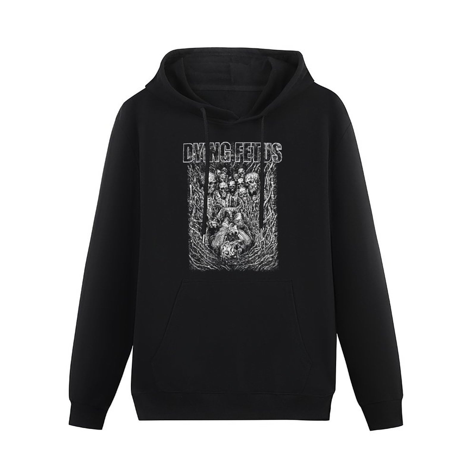 BASLIL TOAST brunch Men Long Sleeve Printed Hoodies Dying Fetus Punk RockMen's Hoody Sweatershirt Black XXL