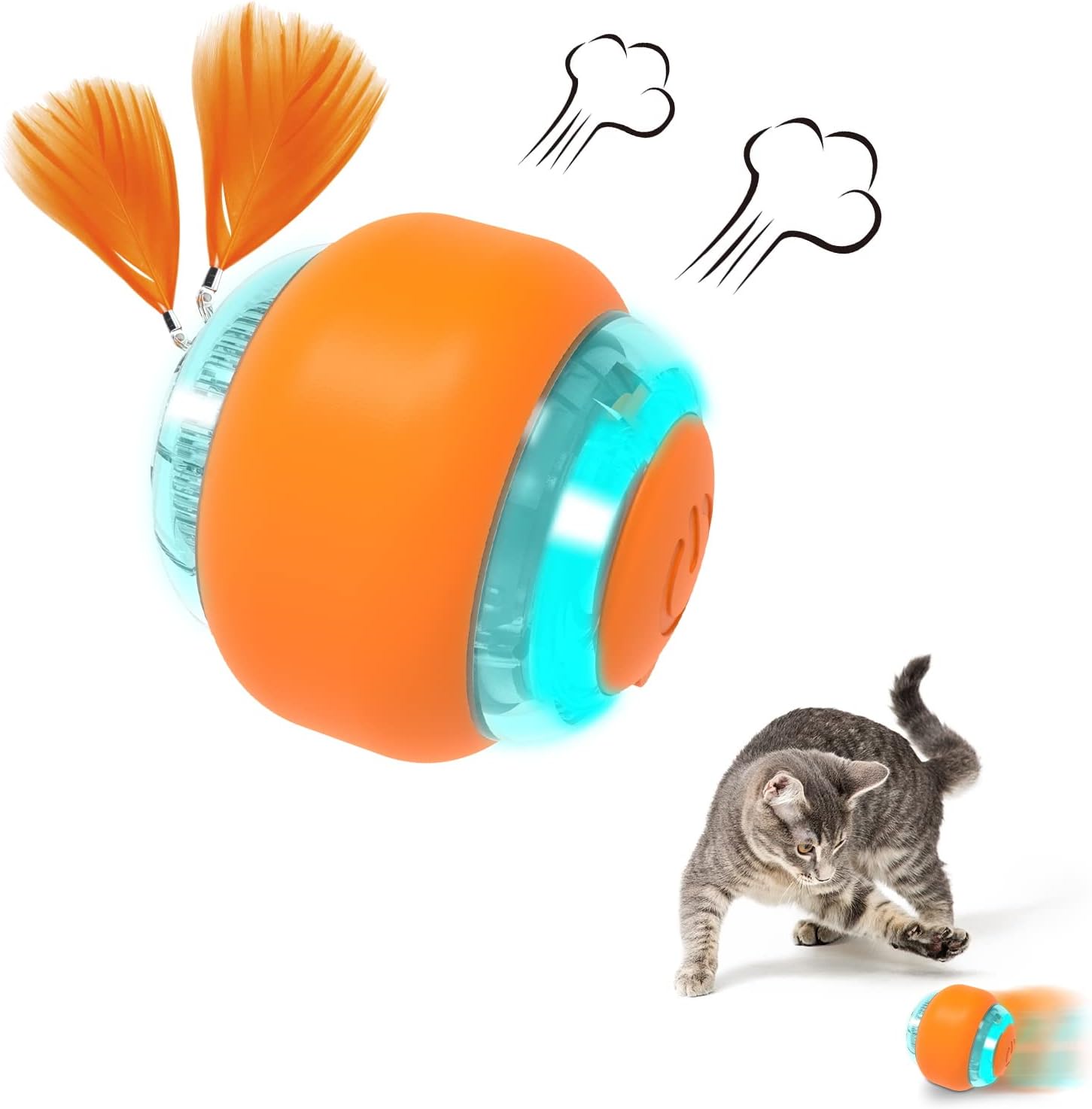 Cat Ball Toys for Indoor Cats, Bouncing Balls Wicked Ball Motion Cat Toys